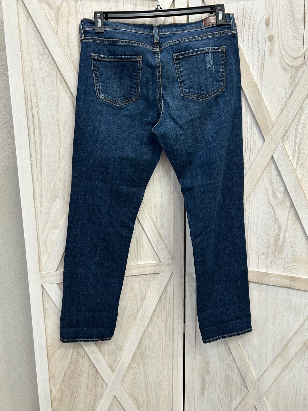 Just Black Distressed Dark Indigo Boyfriend Cut Jeans - Picture 2 of 10